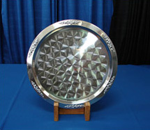 20`` Round Tray (Silver Trim)