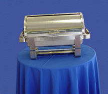 8-quart Chafer Roll Top/Brass Trim