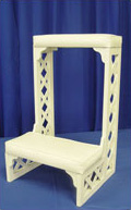 White Lattice Kneeling Benches 