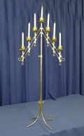 Brass 7 - Light Adjustable Candelabra