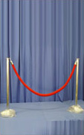 Chrome Stanchion & Rope Set