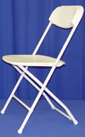 White folding chair rental