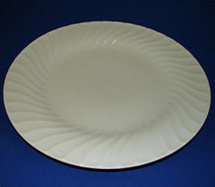 Dinner Plate white swirl