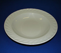 Soup/Salad Plate white swirl