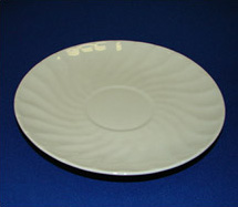 Coffee Saucer white swirl
