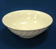 soup bowl white swirl