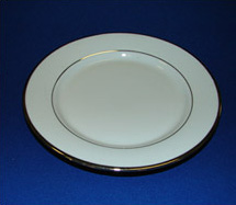 Dinner plate white platinum 10 inches