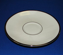 Coffee Saucer white platinum