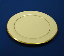 Bread & Butter plate ivory with gold