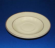 Coffee Saucer Ivory with gold