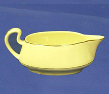 Gravy Bowl Ivory with Gold